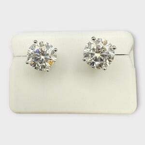 Classic Moissanite Solitaire Earrings